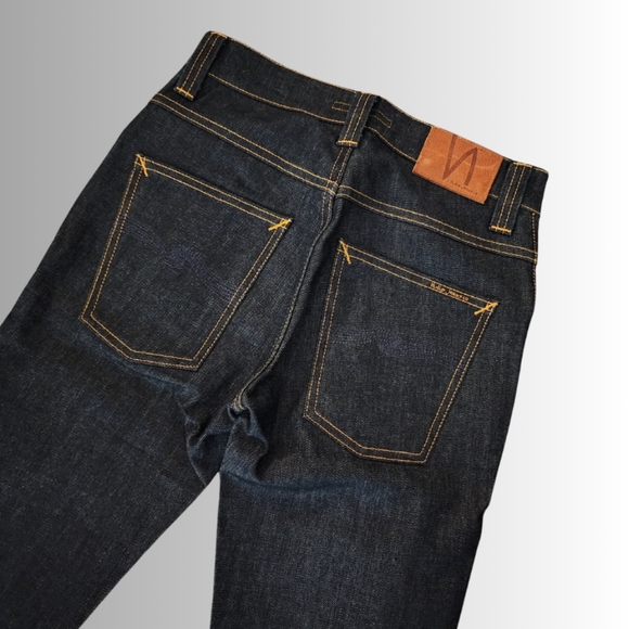 Nudie Jean Grim Tim Dry Navy Jean - Picture 2 of 12